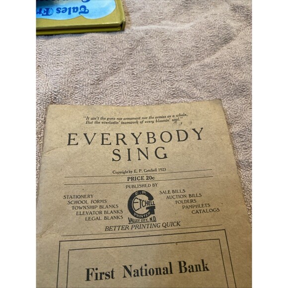 Everybody Sing Antique Hymn Book And Advertisements Valley City, ND 1923 - Picture 2 of 13